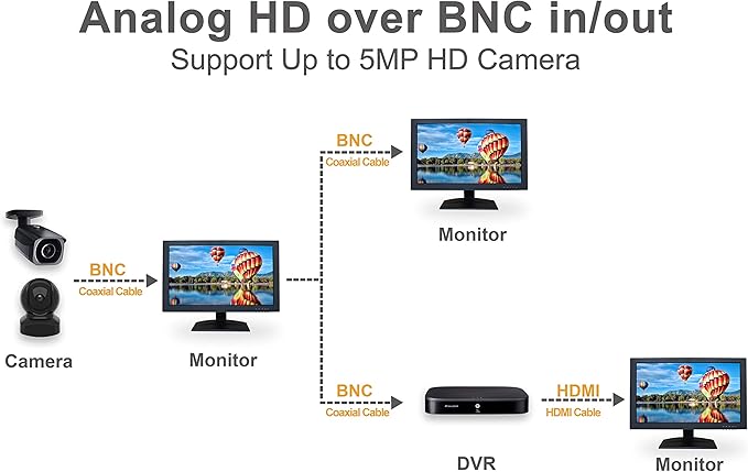 SVD 21.5-Inch 3D LED Professional Security Monitor With BNC HDMI Audio Inputs and BNC Audio Outputs and Build-in Speakers, SVD Advanced Security