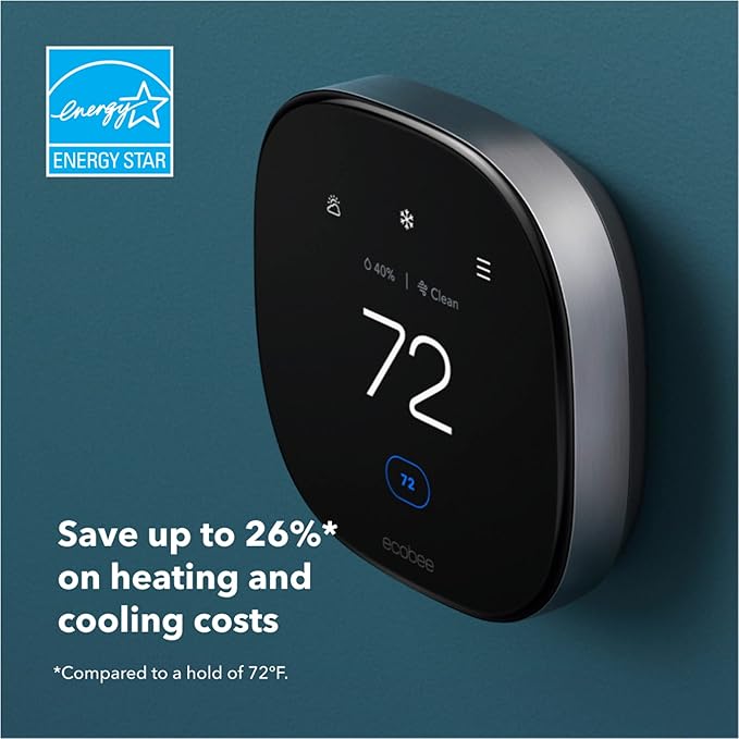 ecobee Total Security and Savings Bundle with Smart Doorbell Camera (Wired), SmartSensor for Doors and Windows, and Smart Thermostat Premium