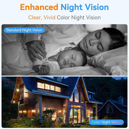 Thybro Magnetic Security Camera Wireless - 2K HD Video, AI Motion Detection, Battery Powered, Ease of Setup, 2-Way Audio,IR Color Night Vision, Waterproof, Outdoor & Indoor Surveillance