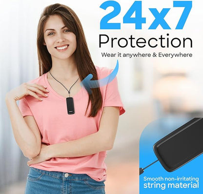 Portable Mini Air Purifier | Wearable Personal Air Cleaner with 50 Million Negative Ions | USB Rechargeable, 500mAh Battery, 120 Hours Backup | PM2.5, Smog & Odour Removal | Filterless