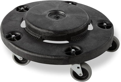 Rubbermaid Commercial Products BRUTE Dolly Black Fits 20 gallon, 32 gallon, 44 gallon, and 55 gallon BRUTE Containers, for Restaurants/Back of House/Offices/Warehouses/Airports/Commercial Environments