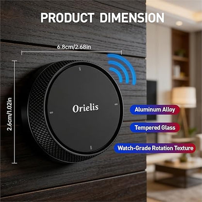 Zigbee Switch, Zigbee Button, Wireless Smart Button, Supports to Create Smart Scenes, Trigger Connected Devices on APP with Three Control Options, Tuya ZigBee Gateway Required (V2 or Higher), Black