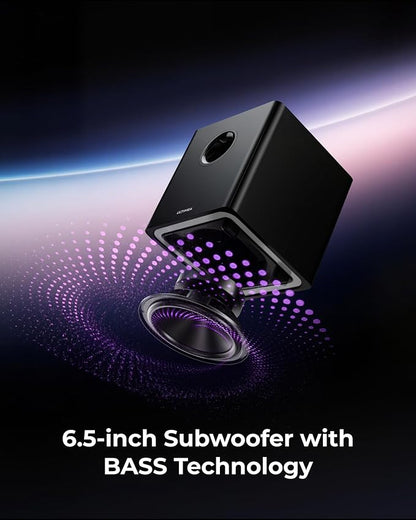 ULTIMEA 9.1ch Surround Sound System with Dolby Atmos, 2 Rear Speaker, 6.5" Wireless Subwoofer, RGB Light, App, Detachable Surround Sound System for Home Theater, Peak Power 470W, HDMI eARC, Apollo S90