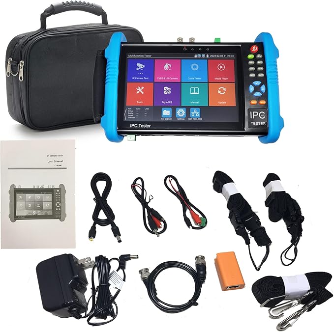 101AV IPS Touch Screen Security CCTV 7” 7in1 Test Monitor Support IP cam, Standard Analog Camera (CVBS) & HD TVI/AHD/CVI Camera up to 8MP