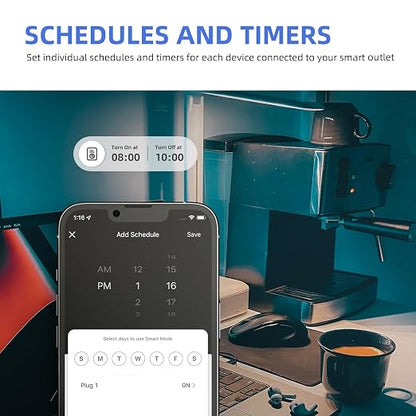 TR Smart Wall Outlet, Alexa & Google Assistant, 2.4 GHz WiFi, ETL&FCC, 2 PK