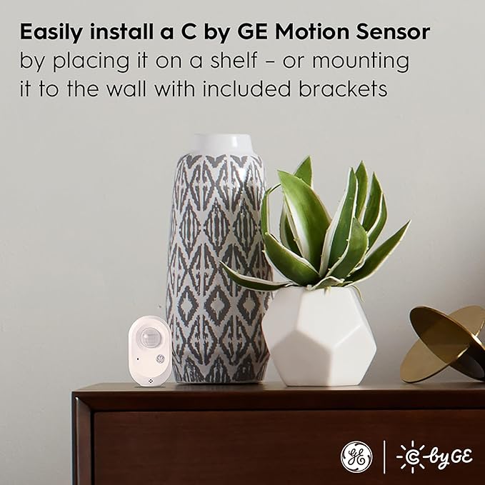 GE C by GE Starter Kit Battery-Powered Motion Sensor 60-Watt EQ A19 Soft White Smart LED Light Bulb