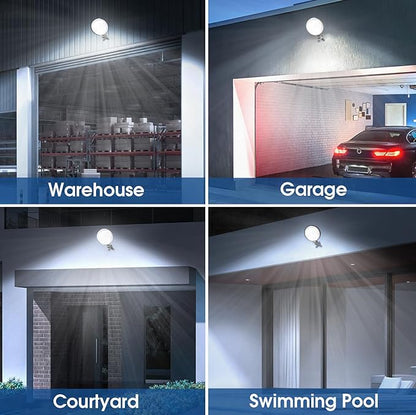 4 Pack 150W LED Barn Light, 20000LM Dusk to Dawn Sensor Security Light with 150° Adjustable Angle Photocell, IP66 Waterproof 6500K Daylight Outdoor Lighting for Farmhouse/Yard/Street