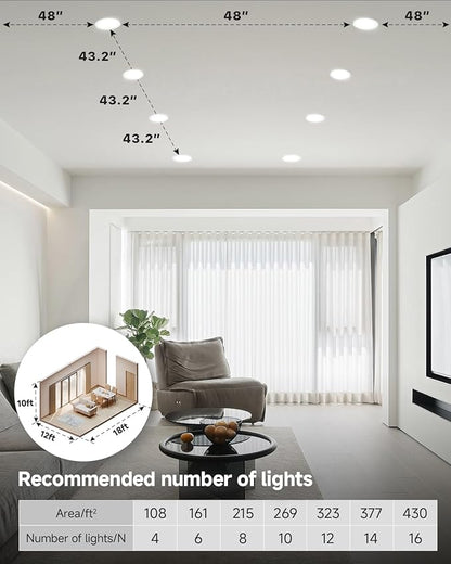 Ensenior 12 Pack 4 inch LED Gimbal Led Recessed Light with Junction Box, 2700K-5000K 5CCT, 360°+90° Adjustable Directional Eyeball Lighting, Dimmable, CRI90+, 900LM, 9W=85W, 120V-ETL&FCC
