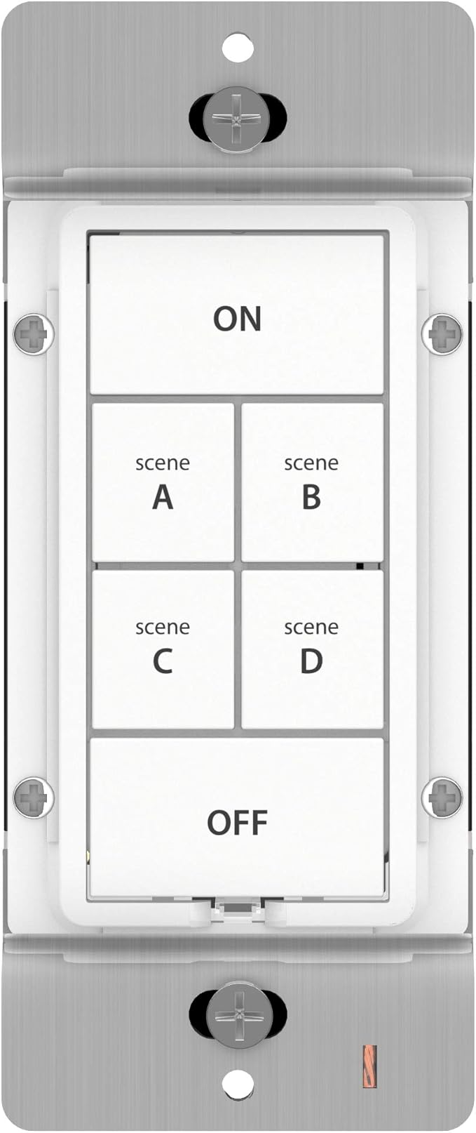 Insteon Smart On/Off 6-Button Keypad, KeypadLinc In-Wall Controller, 2487S (White) - Insteon Hub required for voice control with Alexa & Google Assistant