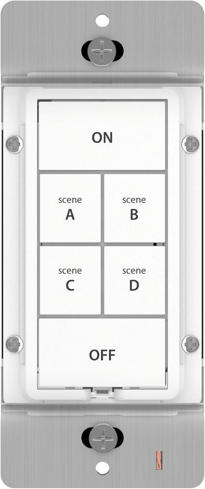 Insteon Smart On/Off 6-Button Keypad, KeypadLinc In-Wall Controller, 2487S (White) - Insteon Hub required for voice control with Alexa & Google Assistant