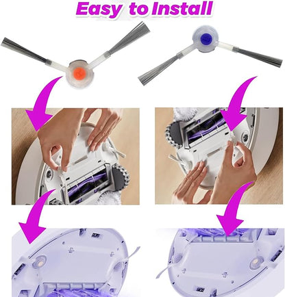 Side Brush Compatible for Narwal Freo X Ultra, Compatible for Narwal Freo X Plus Versatile Self Mop Clean Robot.(6 Pack)