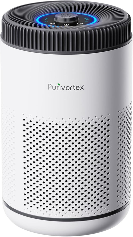 Air Purifier for Bedroom, HEPA Air Purifier for Smoke, Dust, Pollen, Pet Dander, Odor & Hair, Quiet Portable Air Cleaner with Sleep Mode, Covers Up to 540 Sq Ft, AC300 Pro White
