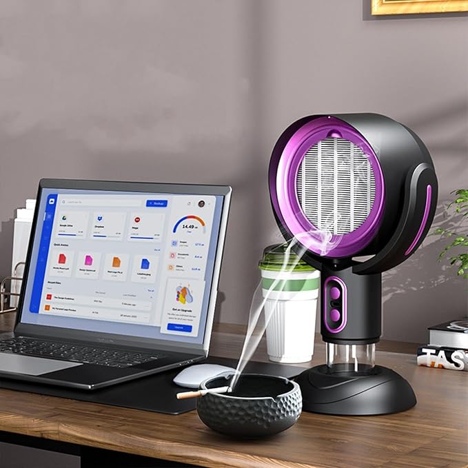 Smoke Away Purifier Fan Puffhide Purifier - Mini Smoke Diffuser and Portable Smoke Air Purifier, Smoke Fan for Smoking Indoors with Rechargeable Design.Puff Hide Smoke. (rechargeable gold)