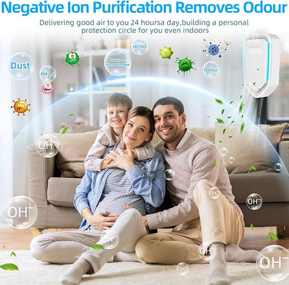 2026 Upgraded Air Ionizer Purifier for Home, Plug-in Negative Ion Generator Air Freshener for Bedroom Bathroom Kitchen Pet Room, Quiet Filterless Ionic Air Cleaner for Smoke Dust, 8 Pack