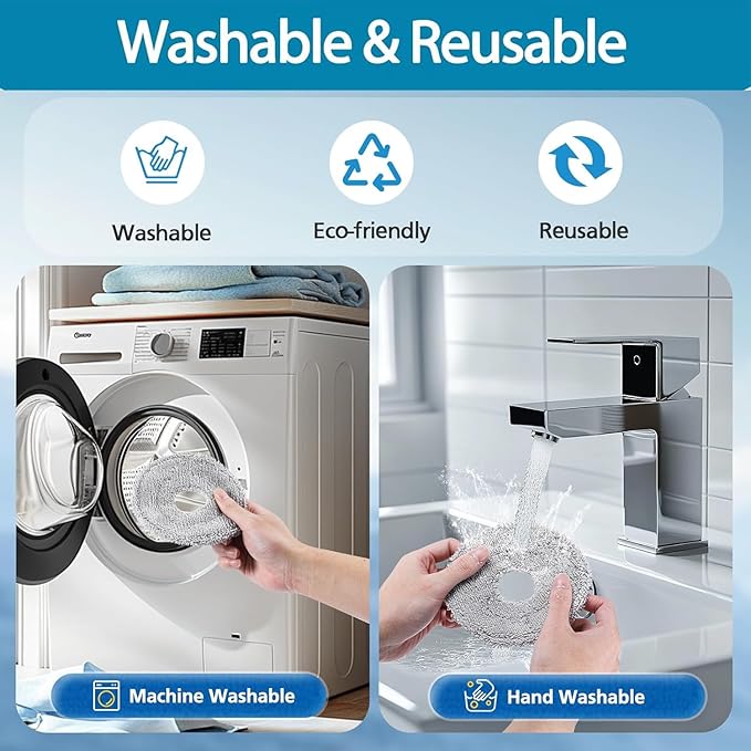 2-Pack Mop Pads for Dreame L40 Ultra/L10S Ultra/ L10S Ultra Gen2/X40 Ultra/L10s Pro Ultra Heat/L20 Ultra/ L10S Plus/X30 Ultra/X40 Master/L10 Ultra Robot Vacuum, Washable Microfiber Replacement Pads