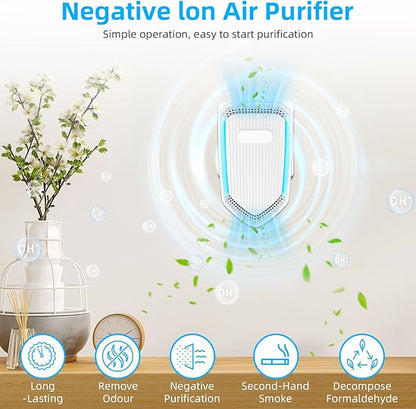 2026 Upgraded Air Ionizer Purifier for Home, Plug-in Negative Ion Generator Air Freshener for Bedroom Bathroom Kitchen Pet Room, Quiet Filterless Ionic Air Cleaner for Smoke Dust, 8 Pack