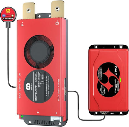DALY BMS 12V 4S 200A Balance - 1A Active Cell Balancing BMS with Bluetooth WiFi Module Supports RS485 CAN for 12V LiFePO4 Battery Pack RV Campers Boating Overlanding Home Energy