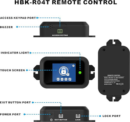 UHPPOTE 2-inch Touch Screen Wireless Remote Control with Electric Strike Lock for Door Entry Access Control System