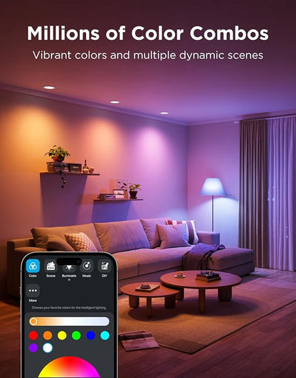 Govee BR30 Smart Light Bulbs 850 Lumen, 6 Pack Bundle with BR30 LED Bulbs 1200 Lumen,2 Pack