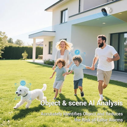 Wireless Outdoor Cameras,Battery Powered 2K Color Night Vision, 5/2.4GHz WiFi Monitoring for Home Security, IP65 Waterproof, Cloud & SD Storage