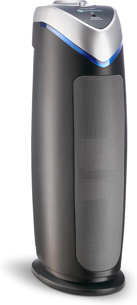 GermGuardian Air Purifier for Home with HEPA Pure Filter, for Wildfire Smoke, Pet Dander, Pollen, Odors, Large Rooms up to 743 Sq. Ft., Removes 99.97% Pollutants, UV-C, 2-Pack, 22