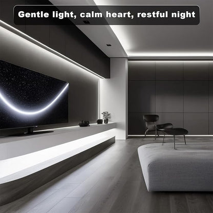 6.56FT White Neon Light Strip, 5V USB White Led Strip Lights with Touch Controller, Flexible Neon Rope Light for Bedroom, Party, Home Decor, Poster Lights