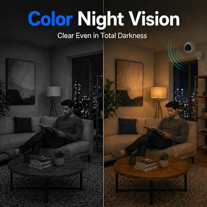 Cameras for Home Security Indoor, 3MP Indoor Security Camera, Motion Detection, Color Night Vision, 5G/2.4G WiFi, 2-Way Audio, Plug-in, SD/Cloud Storage, Baby Monitor, Pet Camera