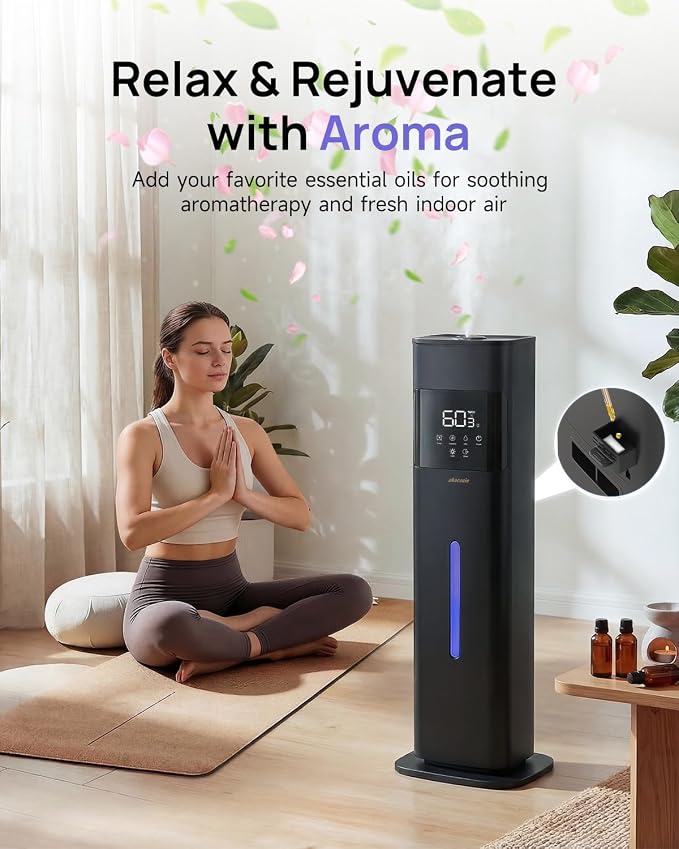 Humidifier Large Room, 2.1Gal/8L Cool Mist Humidifiers for Bedroom