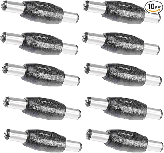 10PCS DC Connector Lime2018 Male to Male Connector 5.5mm x 2.1mm 12V 5A Power Cable Jack Adapter，DC Power Jack Plug Adapter for CCTV Home Security Surveillance