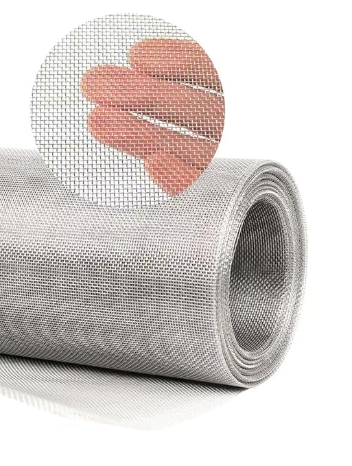304 Stainless Steel Mesh Screen#20Mesh -Size:15.7"x47.2"(40x120cm), for Home, Garden and Farm. Window or Door Filter, Guards Against Pests Like Mice, Snakes, and Rodents. Easy to Cut and Install.