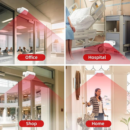CallToU Wireless Motion Sensor Alarm Indoor Motion Detector Alarm Bed Alarms for Elderly Dementia Patients, Motion Sensor Door Chime for Business/Home/Office/Store with 500FT Range 5 Adjustable Volume