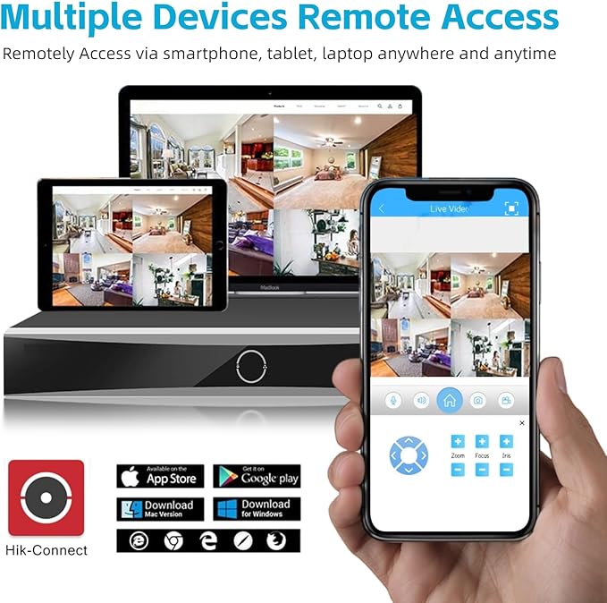 DS-7608NXI-K2/8P 8CH 4K 8-Channel PoE AcuSense NVR Network Video Recorder (HDD Not Included) Human/Vehicle Detection, Compatible with ONVIF/HIK IP Camera, International English Version