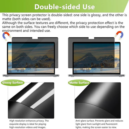 Magnetic Privacy Screen Protector for MacBook Air 15 Inch (2023-2026, M2, M3, M4, M5) A3448/A3241/A3114/A2941, Removable Matte Anti Glare Blue Light, Screen Filter for Mac 15inch Laptop