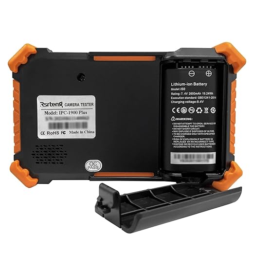 Rsrteng CCTV Camera Tester with Cable Tracer WT255, IPC-1900C Plus 4K 8MP 8K 32MP IP Camera Test 4inch IPS Touch Screen CCTV Tester Support POE PTZ DC12V Output IPC Tester