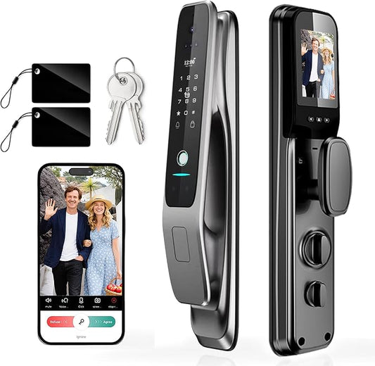 3D Face Recognition Smart Lock with Camera, Palm Vein Keyless Entry
