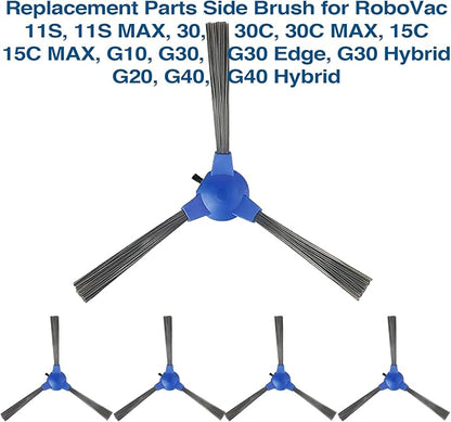 4 Pack Replacement Side Brushes for Sweeping Robots, Vacuum Cleaner Side Brush for RoboVac 11S, 11S MAX, 30, 30C, 30C MAX, 15C, 15C MAX, G10, G30, G30 Edge, G30 Hybrid, G20, G40, G40 Hybrid