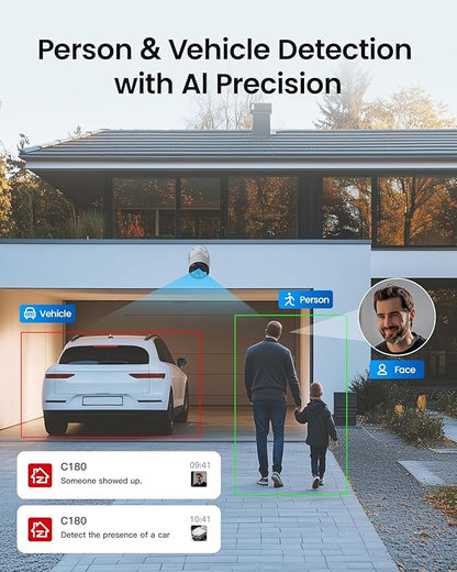 ZOSI 4K PoE Add on Security PoE Camera,8MP CCTV Weatherproof Indoor Outdoor Bullet Surveillance Camera,One-Way Audio,100ft Night Vision,Human Vehicle Detection,Only Compatible with ZOSI 4K POE NVRs