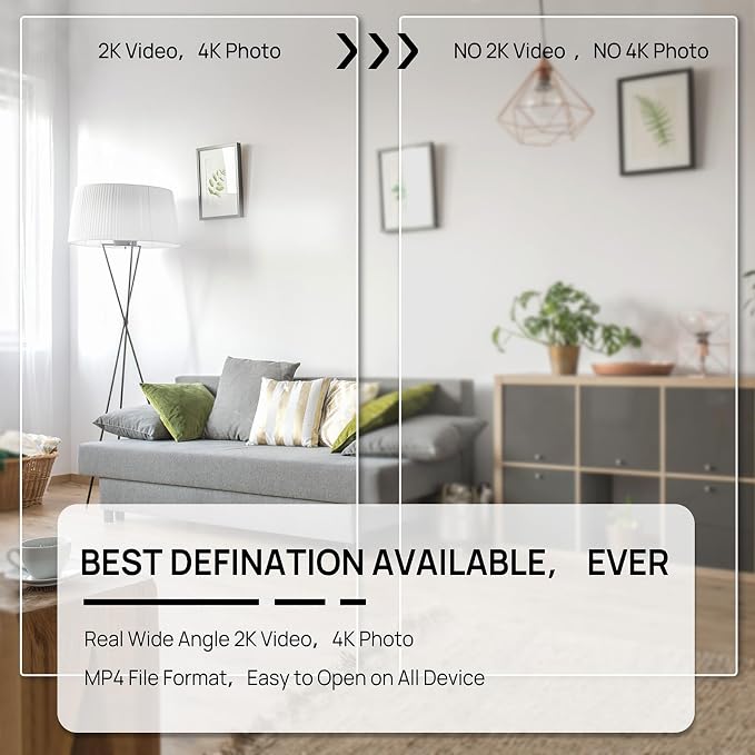 Wireless Security Hidden Camera - Wireless Nanny Cam - Night Vision Indoor/Outdoor Use - APP Remote Control