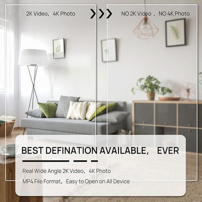 Wireless Security Hidden Camera - Wireless Nanny Cam - Night Vision Indoor/Outdoor Use - APP Remote Control