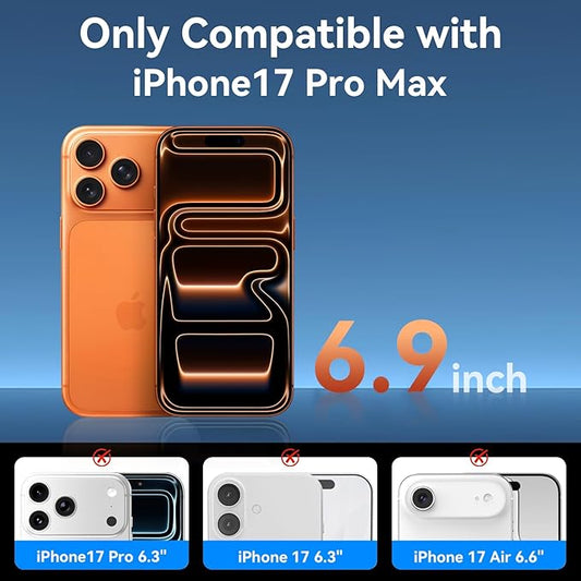 Elecshion 4 Way 360° Anti Spy for iPhone 17 Pro Max Privacy Screen Protector + Camera Lens Protector (2+2), Auto-Align Kit, 10X Military Shatterproof Anti Peep Tempered Glass Film for 17 Pro Max