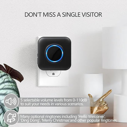 Satisure Wireless Doorbell Chime Video Doorbell Extender - Compatible with Blink Video Doorbell and Blink Video Doorbell (2nd Gen) (1 Video Doorbell Extender 2 Receiver）