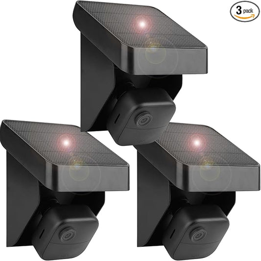 Uogw 3PACK Solar Panel Charging Mount Compatible with Blink Outdoor 4 (4th Gen)/Blink Outdoor (3rd Gen) XT3/XT2/XT Camera,Weatherproof,Internal 3300mAh Rechargeable Battery Continuously for 365 Days