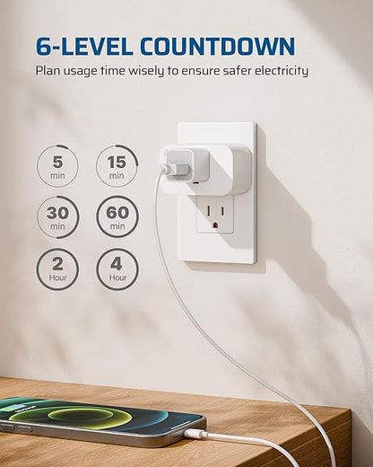 DEWENWILS Indoor Outlet Timer with Remote, 100FT Remote Control Outlet with 5/15/30/60Min & 2/4Hrs Countdown, 15A/1875W Light Timer for Lamps, Fans, Household Appliance