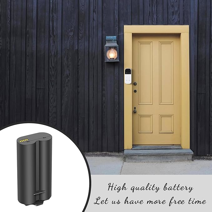 2-Pack 7000mah Battery Replacement for myQ Smart Garage Video Keypad Alarm System, Rechargeable Battery Compatible with MYQ 18650MH1-1S2P with USB-C Charging Cable, Li-ion 3.7V 25.9Wh