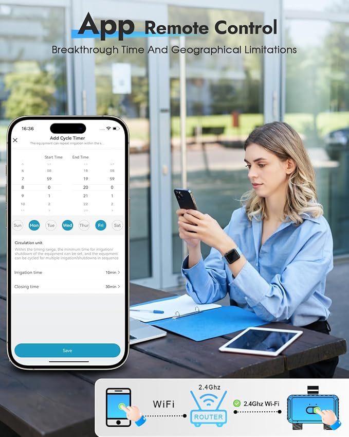 Insoma 2-Zone WiFi Water Timer Brass Inlet Outlet, Smart Sprinkler Timer, No-Gateway 2.4GHz, APP Remote Control WiFi Hose Timers, Voice Control with Alexa, Rain Delay and Manual Mode for Lawn Watering