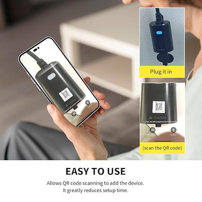 Minoston Matter Outdoor Smart Plug WiFi Heavy Duty Plug-in Outlet IP65 Waterproof, Compatible with Alexa Apple Home SmartThings Google Home, Smart Life, Remote Control, 15Amp Black (MP22M)