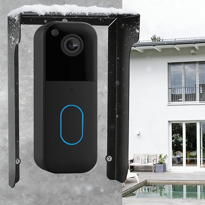 Metal Doorbell Cover Compatible with Ring/Blink/Google Nest/Arlo/Eufy/AOSU Doorbell, myQ Smart Garage Door Video Keypad Protector, Weatherproof Access Control Keypad Cover, Anti Glare