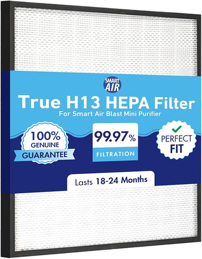 Smart Air (aka Smart Health) Blast Mini Genuine Replacement HEPA Filter – 99.97% Particle Filtration, Genuine Filter for Smart Air Blast Mini Air Purifier