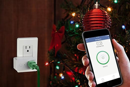 Feit Electric Smart Plug, WiFi Plug Compatible with Alexa and Google Home, Indoor Plug, No Hub Required, 2.4Ghz Network, Remote Control from Anywhere, 15 AMP, Smart Outlet Plug, White (Pack of 2)