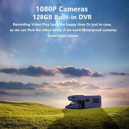 10.1" 1080P AHD Wired Reverse Rear View Backup Camera System,IP69K Waterproof Night Vision, Vibration-Proof 10G for Tractor/Truck/Excavator/Caravan/Skid Steer/Heavy Equipment RV101
